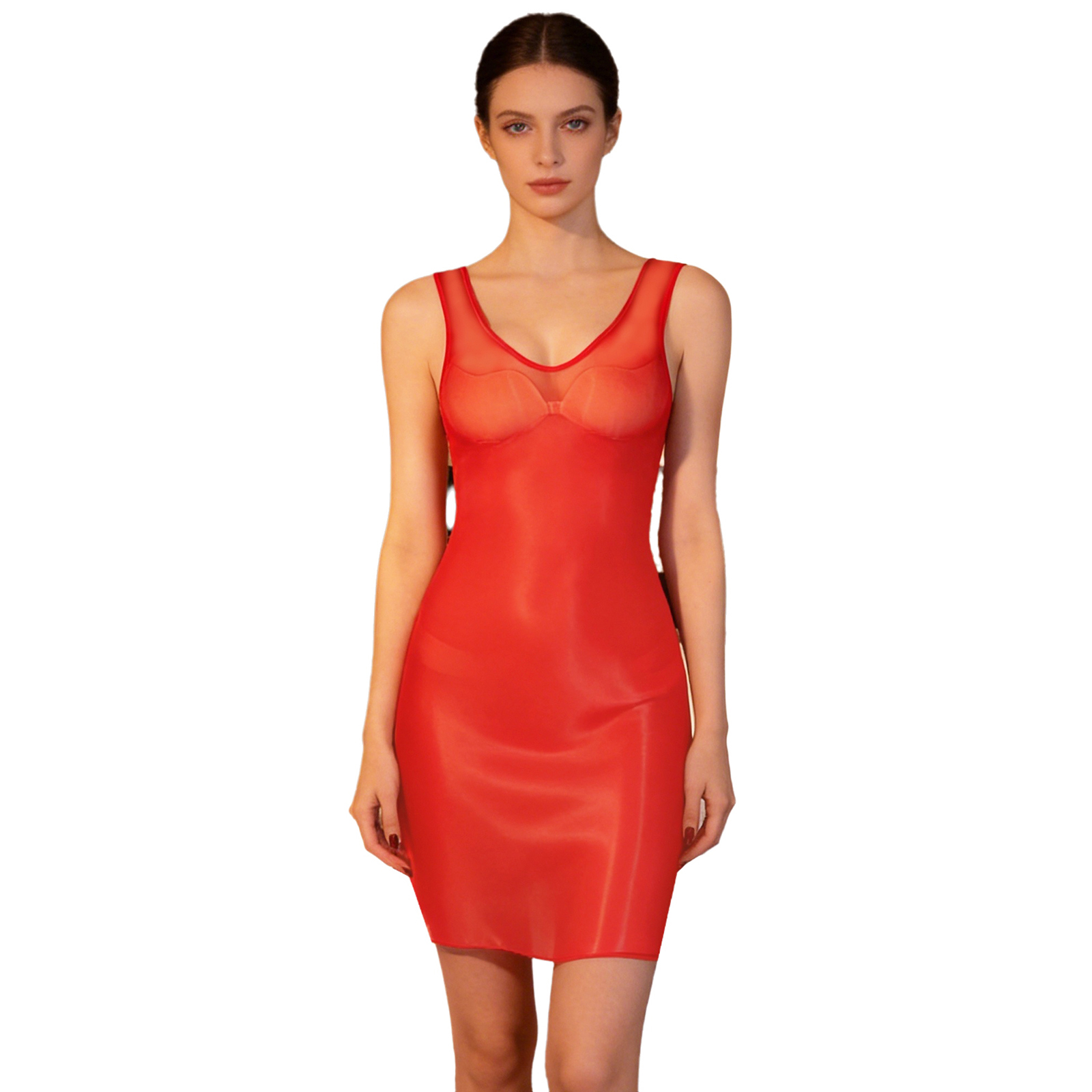 Gaun Bodycon Wanita Bahan Glos - Babydoll Chemise Night ulasan dan harga